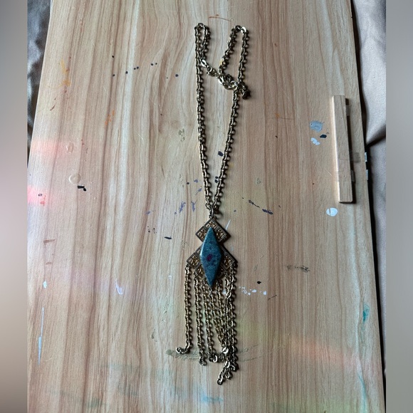 Upcycled real ruby zoisite necklace - Picture 3 of 8